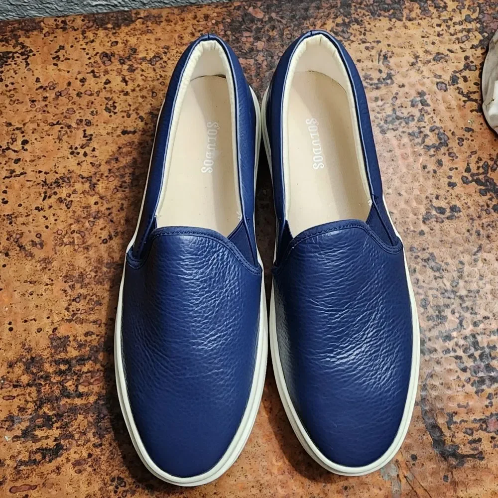 Soludos Sz.8 Navy Ibiza Slip On Sneaker